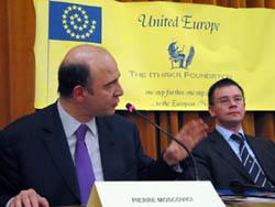 Pierre Moscovici and 
Mihai Ungureanu